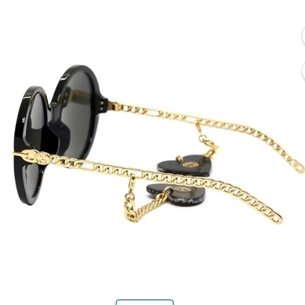 Gucci Round Chain Frame sunglasses. NEW - Picture 7 of 8